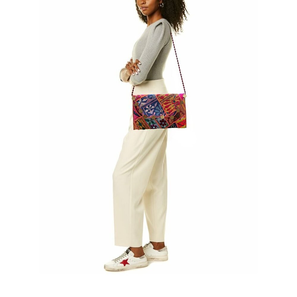 NWT Jogruti Embroidered‎ Patchword Crossbody Bag